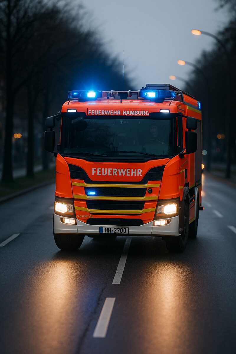 a fire truck on a road