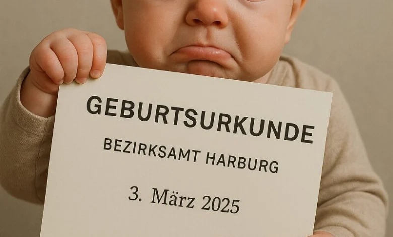 a baby holding a certificate
