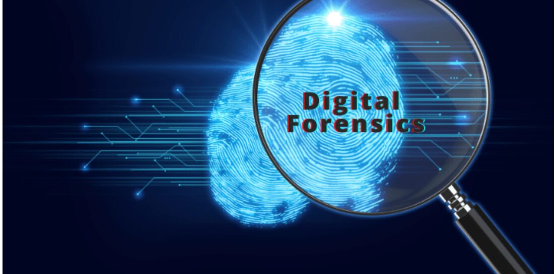a magnifying glass over a fingerprint