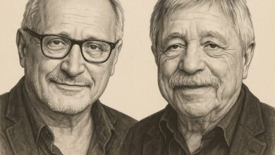two men posing for a picture