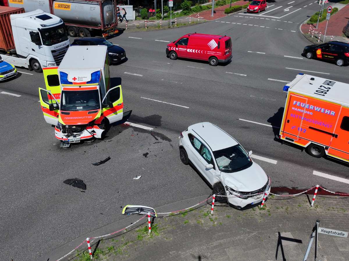 a car accident on the road