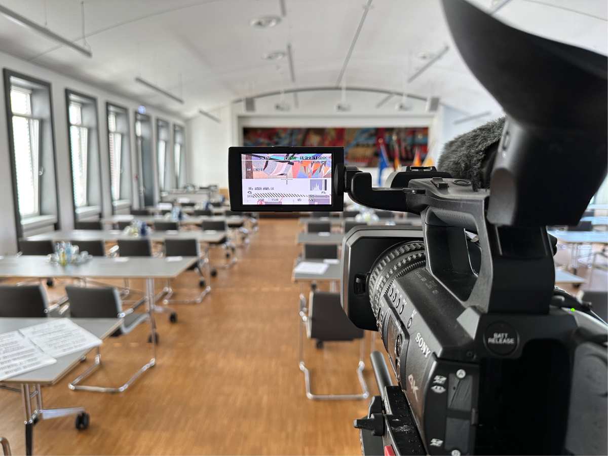 a camera in a classroom