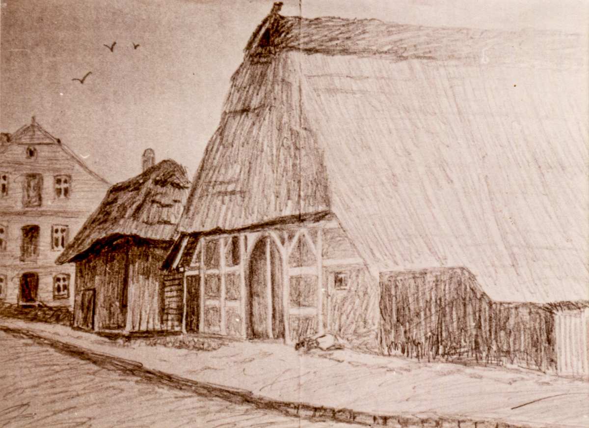 a drawing of a house
