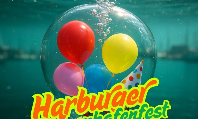 balloons in a bubble with a hat and balloons in the water