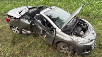 a car with a broken door