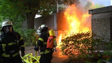 a firemen putting out a fire