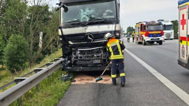 a truck accident with a truck that has been crashed