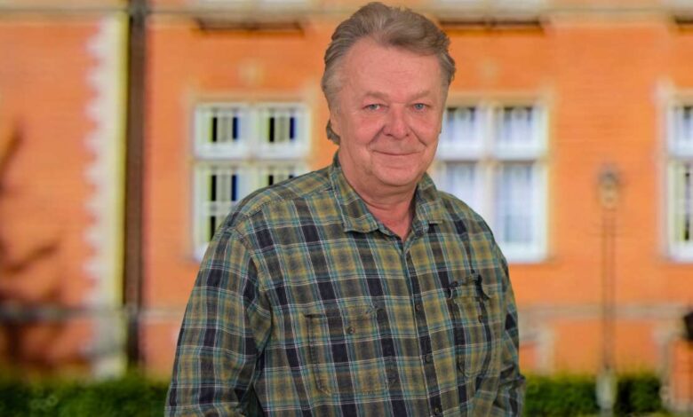 a man in plaid shirt