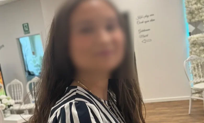 a woman with a blurry face