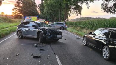 a car accident on the road