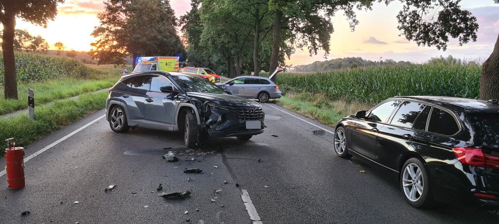 a car accident on the road