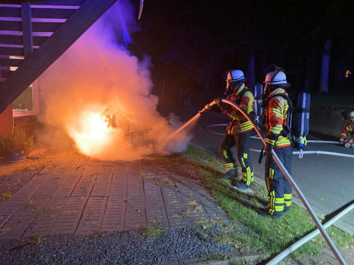 firefighters putting out a fire