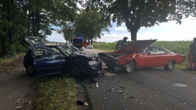 a car accident on the road