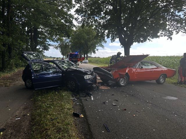 a car accident on the road