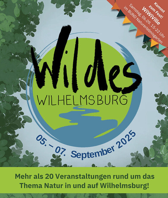 a green circle with blue and white text