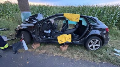 a car with a broken door