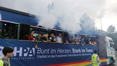 a group of people on a bus