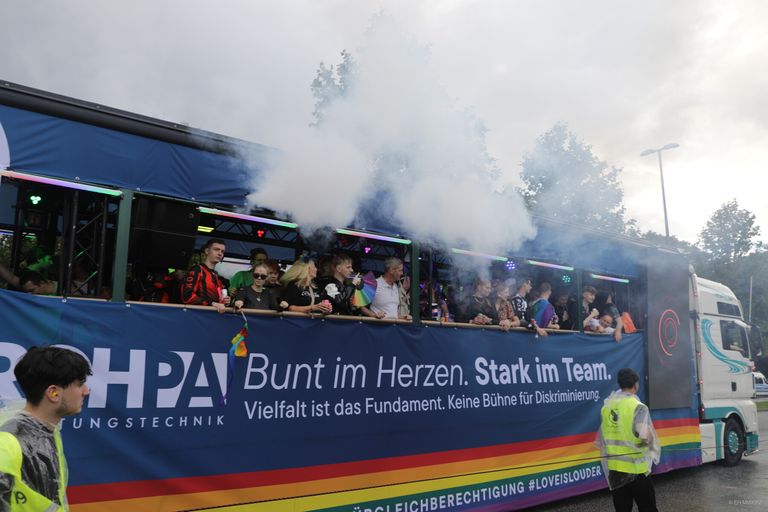 a group of people on a bus