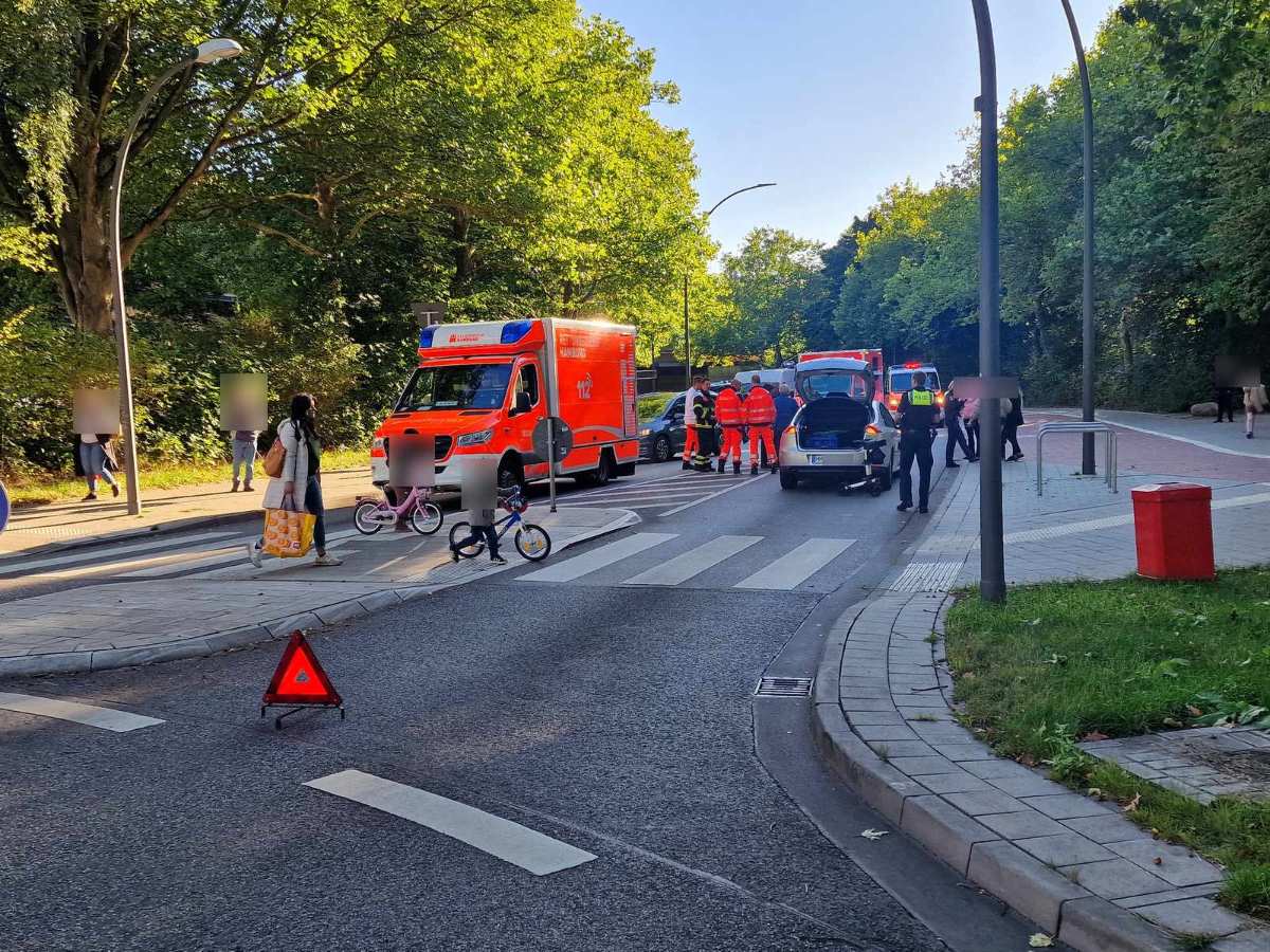 Unfall mit Kind und Rettungsdiensten