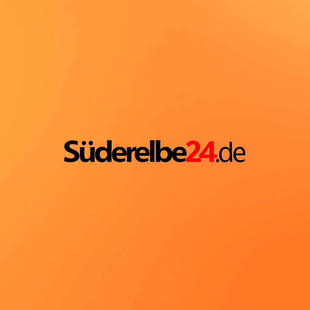Logo von Süderelbe24 auf orangefarbenem Hintergrund