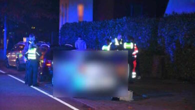Polizei und Rettungsdienst bei Einsatz
