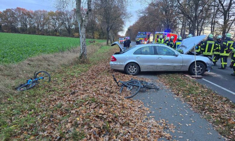Unfall mit Fahrrad und Auto