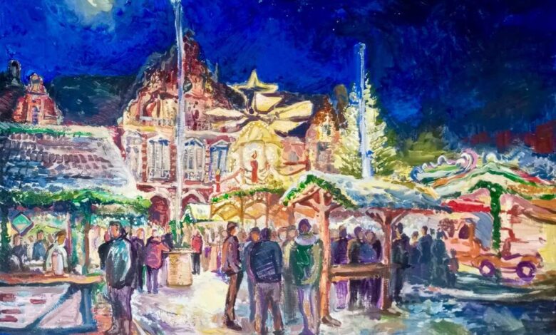 Harburger Weihnachtsmarkt 2025: Märchenwald, Musik und Magie auf dem Rathausplatz 13 Weihnachtsmarkt mit festlicher Beleuchtung